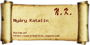 Nyáry Katalin névjegykártya