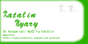 katalin nyary business card